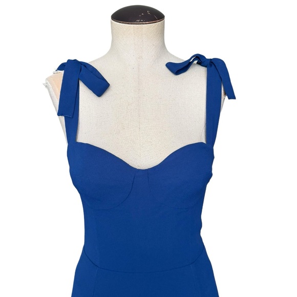 Reformation Niara Mini Dress in Caspian Blue - Picture 5 of 10
